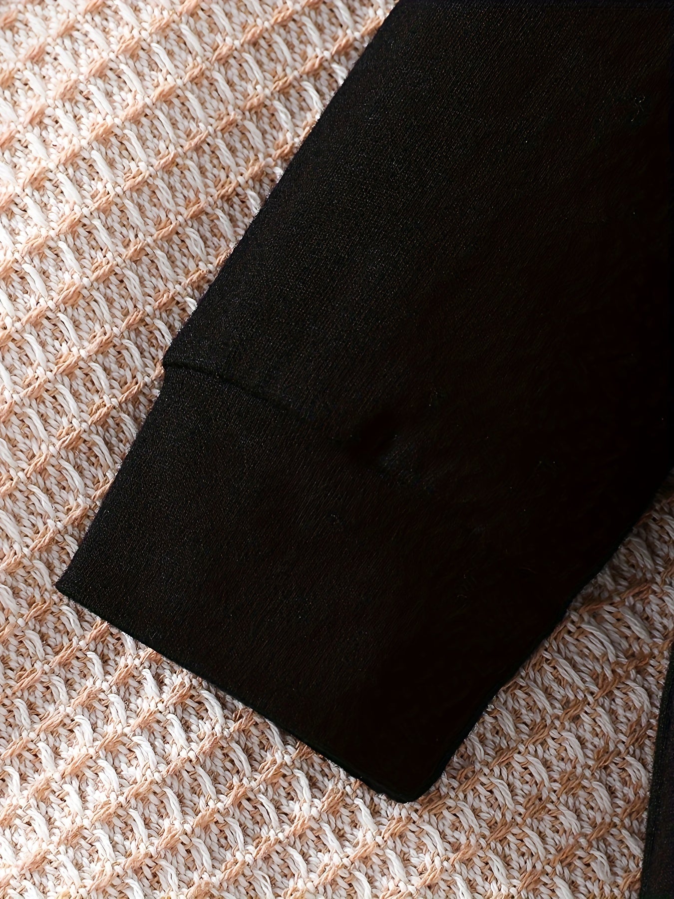 Boys' Turtleneck Long Sleeve Hoodie + Waffle Knit Spliced Suspender Pants + Hat 3pcs Set, Perfect for Outdoor