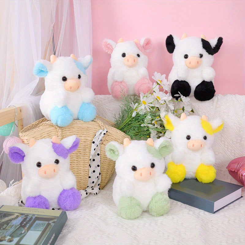 1/2pcs NBBXYZ Cow Plush Toy - Soft Stuffed Animal, Cute Calf Bedtime Companion Suitable for Kids, Gift for &, Available in 7 Colors ( / Color)