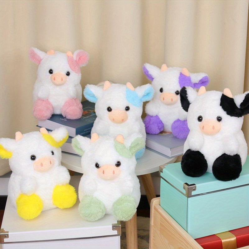 1/2pcs NBBXYZ Cow Plush Toy - Soft Stuffed Animal, Cute Calf Bedtime Companion Suitable for Kids, Gift for &, Available in 7 Colors ( / Color)