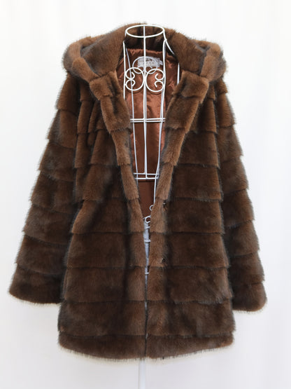 Women'S Elegant Luxury Winter Coat - Long Formal & casual Outerwear, Non-Stretchy Cold Weather Jacket for Parties, Office, Everyday - Elegant Women'S Outerwear, Party Wear, Sophisticated Design, Plush Texture, Stylish Winterw