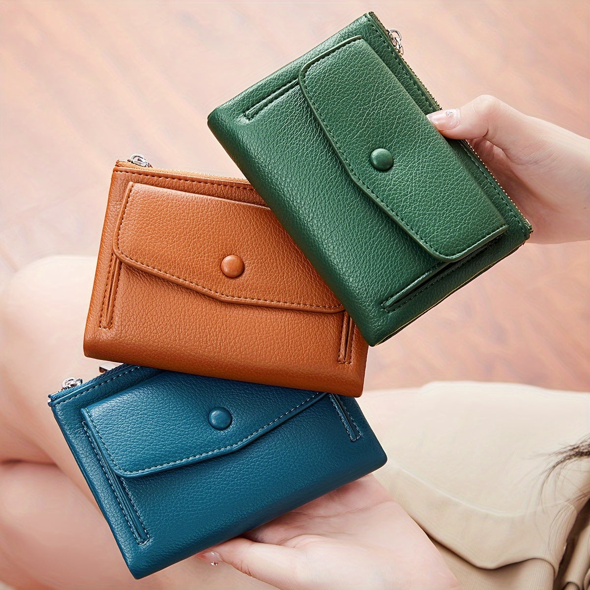 MIYIN Women's Wallet - Large Capacity Double Zipper Credit Card Holder with Coin Pocket, Lightweight Handbag for ID, Cash & Keys, Minimalist for daily Commute & Travel, Easy-Care Design for busy Ladies