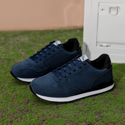 Men'S Casual Shoes, Thick-Soled Sports Shoes, Solid Color Lace-Up Low-Top Sneakers, Stylish And Minimalist Men'S Athletic Shoes, Running Shoes, Spring And Autumn Tennis Shoes - ayq