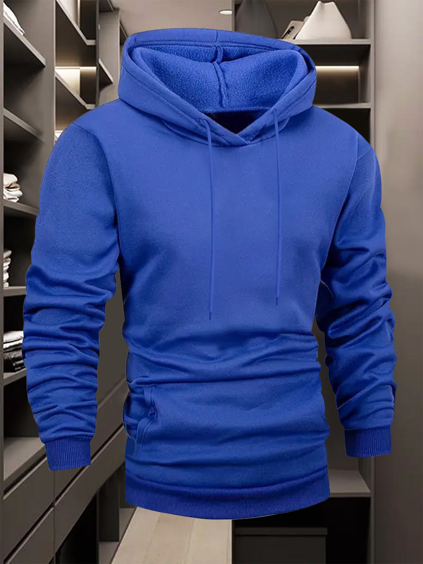 Men's Casual Hooded Pullover with Portugal Football Print