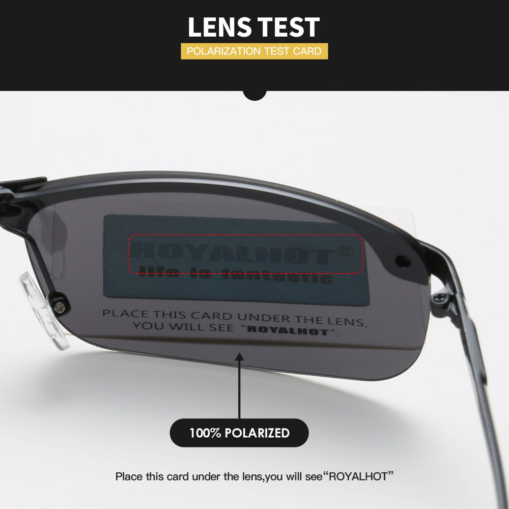 Unisex Oval Polarized Sunglasses with Mixed Frame and Case