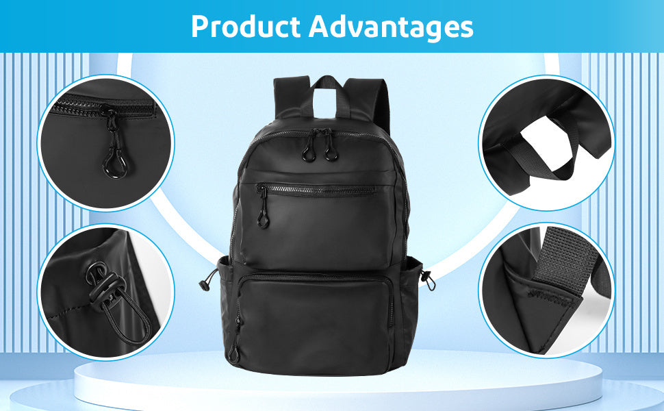 Men'S Large Capacity Travel Backpack - Durable Casual School Bag with Multiple Compartments, Adjustable Shoulder Straps & Secure Zipper Closure for Laptops, Books, and Essentials, Backpack for Travel, Smooth Texture Finish