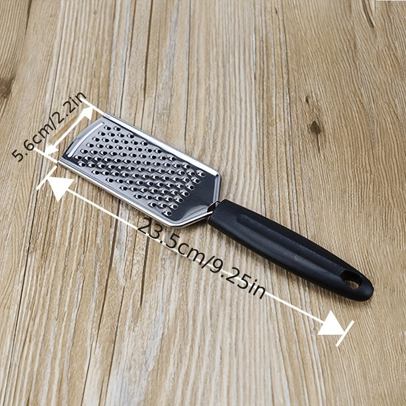 Versatile Stainless Steel Cheese Grater & Fruit Peeler - Portable Kitchen Gadget for Citrus, Potatoes, and Melons