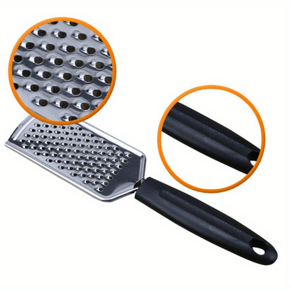 Versatile Stainless Steel Cheese Grater & Fruit Peeler - Portable Kitchen Gadget for Citrus, Potatoes, and Melons