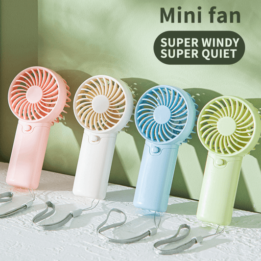 Battery Operated Mini Portable Fan, Lightweight Handheld Fan - Ideal for Office, Outdoor, Traveling and Camping - Stay Cool Anytime, Anywhere! (Requires AAA batteries, not included)