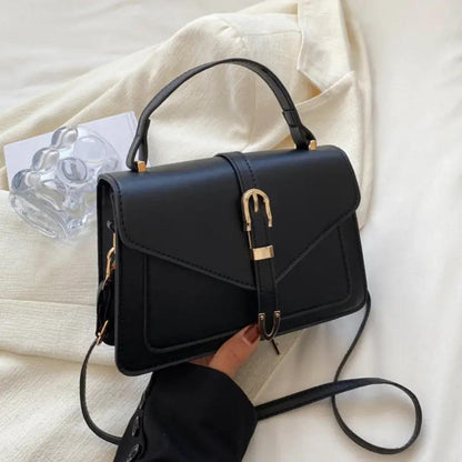 Stylish Minimalist Crossbody Bag Featuring a Top Handle And Flap for Women - a Plain Square Purse with a Straightforward Design