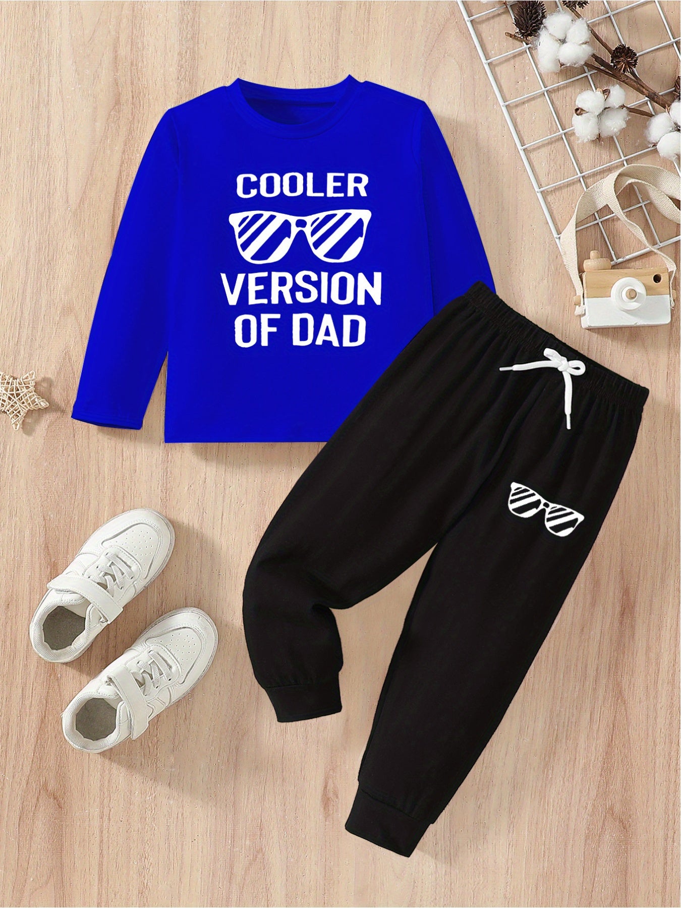 Boys' Casual Cotton Long Sleeve Set for Fall and Winter