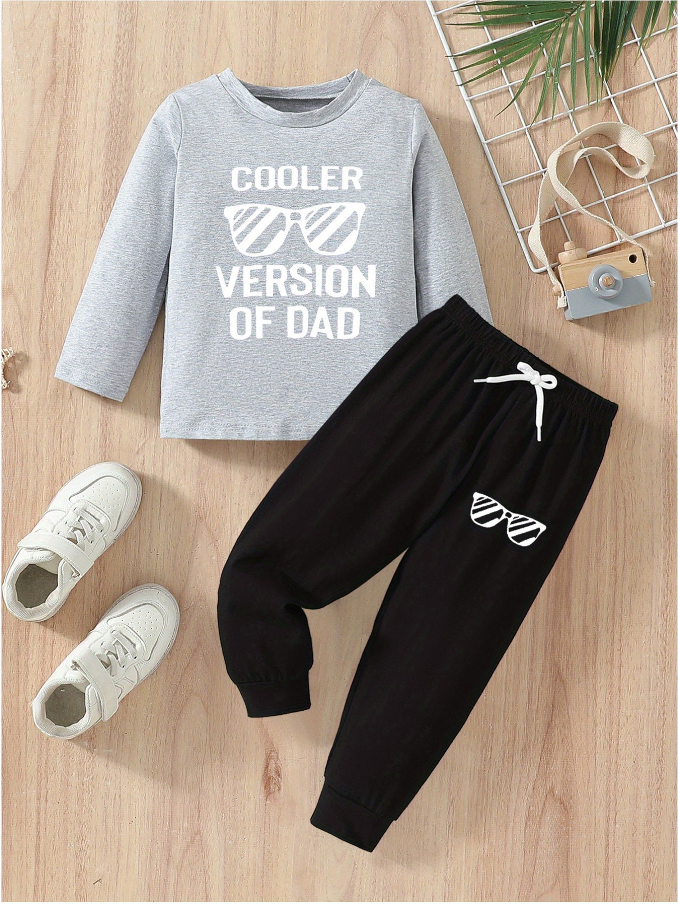 Boys' Casual Cotton Long Sleeve Set for Fall and Winter