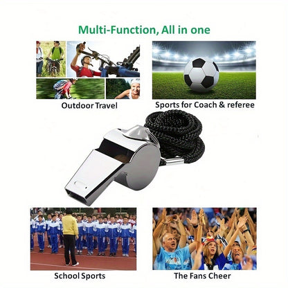 Football Referee Set with Stainless Steel Whistle & Red Yellow Cards