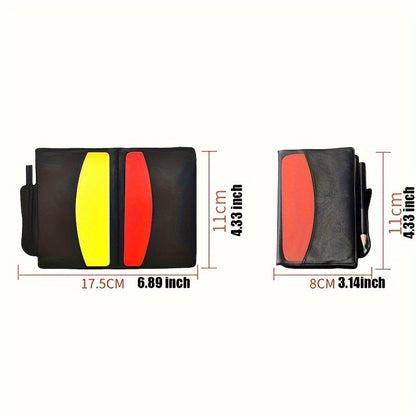 Football Referee Set with Stainless Steel Whistle & Red Yellow Cards