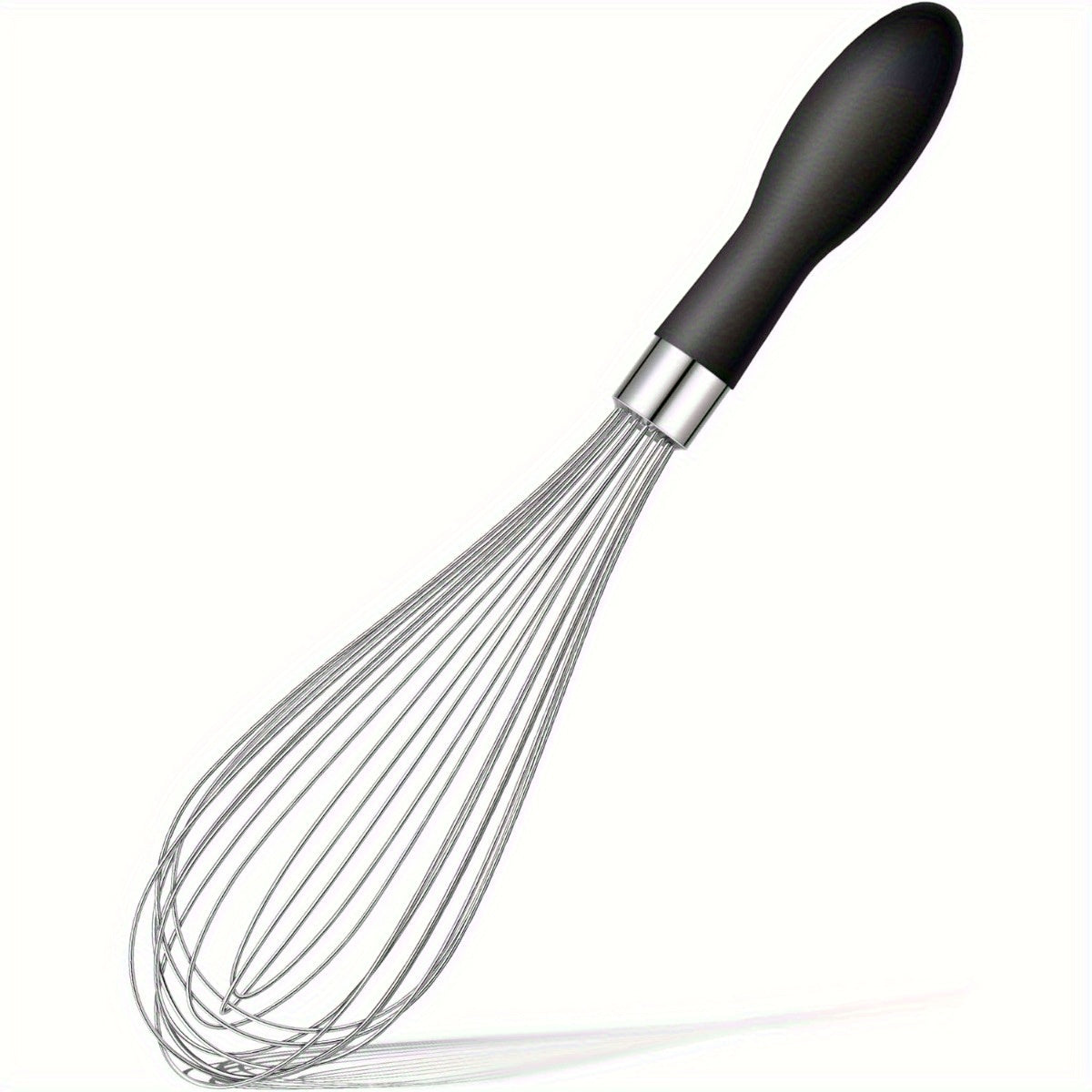 Durable Stainless Steel Whisk with Comfort Grip Silicone Handle - Perfect for Blending, Beating & Stirring - Essential Kitchen Tool for Restaurants & Food Trucks