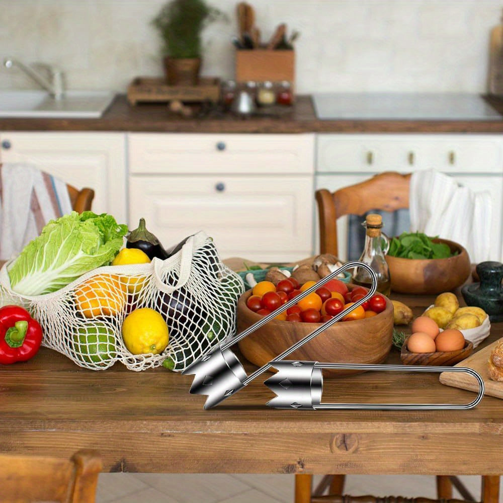 1pc/2pcs/3pcs Red Bell Pepper Seed Corer, Stainless Steel Fruit Core Remover Apple Core Seed Remover Vegetable Corer Tool for Vegetables Fruit Kitchen Utensils (Sliver)