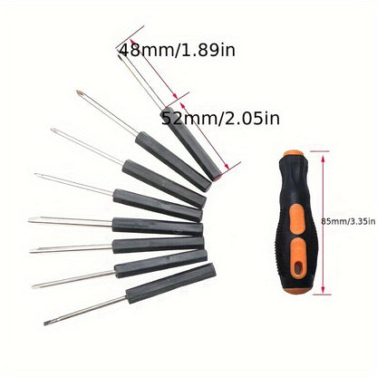 8-In-1 Precision Screwdriver Kit, a Versatile Manual Tool Set Featuring Interchangeable Bits, Suitable for Both Metal And Plastic, Designed As a Non-Electric Professional Repair Tool for Electronics And Computers.
