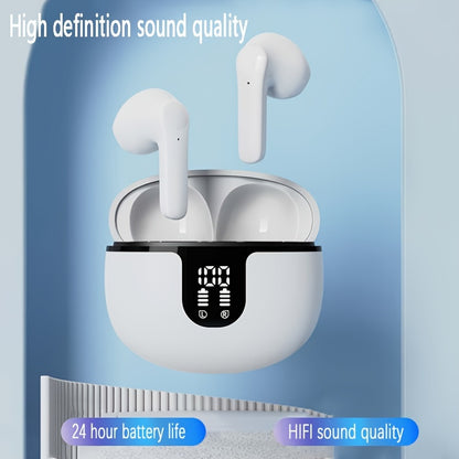 High-Fidelity Sound Quality with Deep Noise Cancellation, Seamless Connectivity, Volume Control, Open-Back Design, Compatible with Tablets - Wireless Sports Earbuds with LED Digital Display, Long Battery Life, Touch Operation