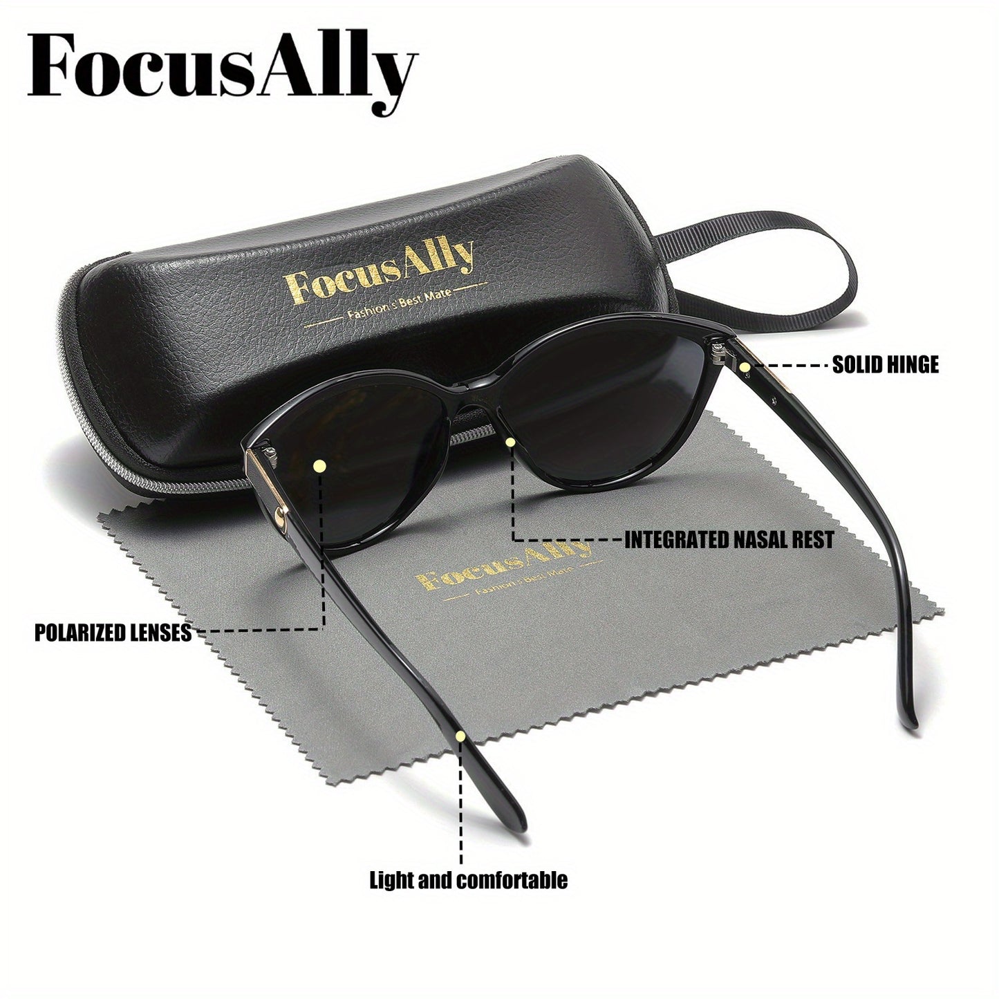 Women's Retro Cat Eye Glasses with TAC Lenses & PC Frame