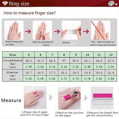 Luxury Women's Engagement Ring with Round Synthetic Zirconia