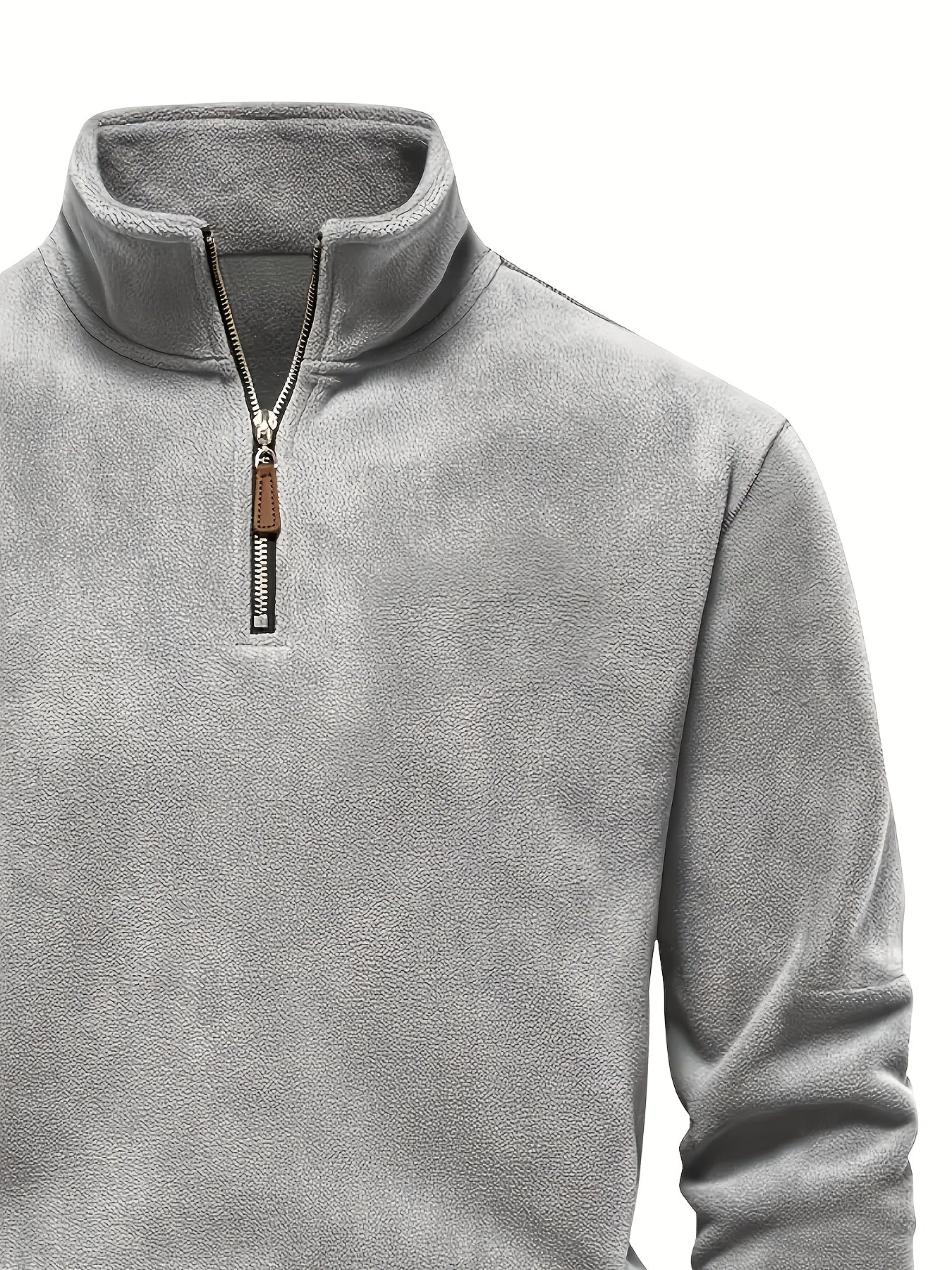 Men'S Heavyweight Full-Zip Hoodie - Thermal Winter Jacket with Zipper Closure, Stand Collar, Long Sleeve Cold Weather Coat for Skiing, Commuting - Thick Insulated Outerwear (Solid Color) - Easy-Care Zipper Front Closure, Wint