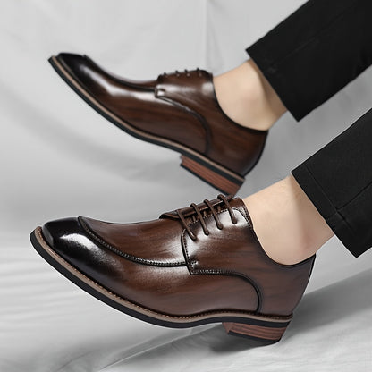 Men's Casual Derby Shoes with Breathable PU and Rubber Sole