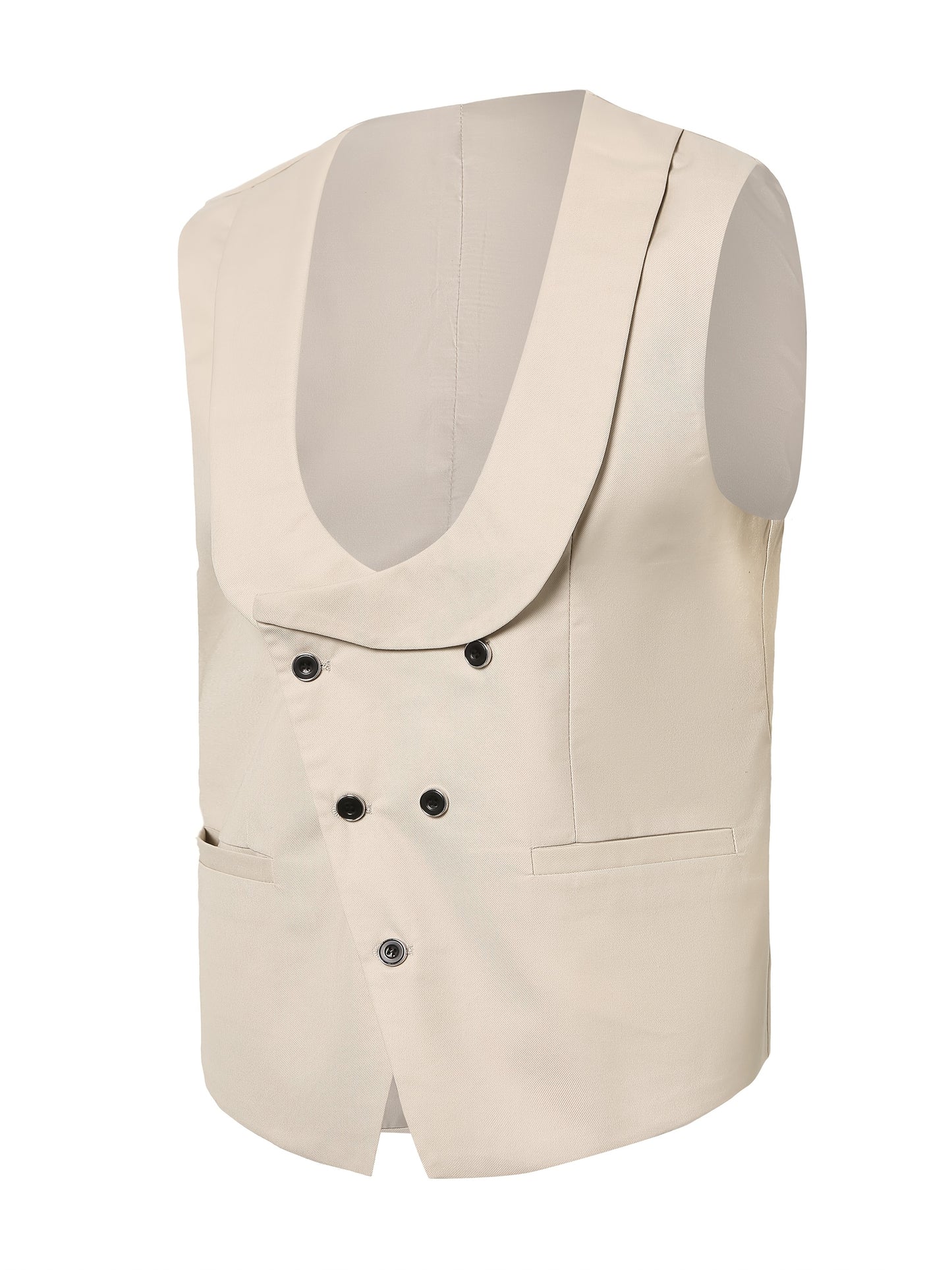 Men's 3-Piece Polyester Suit with Vest and Trousers