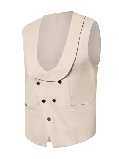 Men's 3-Piece Polyester Suit with Vest and Trousers