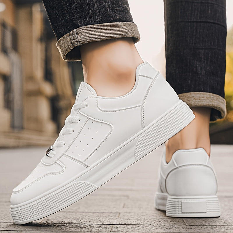 1 Pair of Men's Outdoor Sports Shoes, Lace-up Fitness Skateboarding Shoes, Athletic Casual Shoes, Walking Shoes, Easy to Wear for Large Sizes, Comfortable Soft Sole - ayq