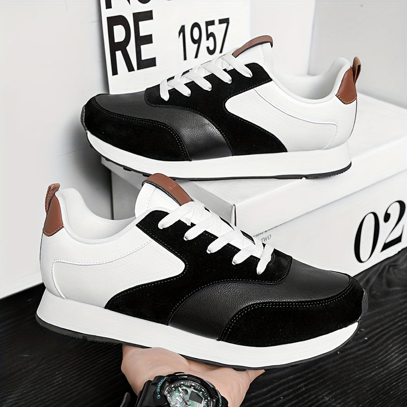 Men's All-Season Casual Sneakers with Breathable PU Upper