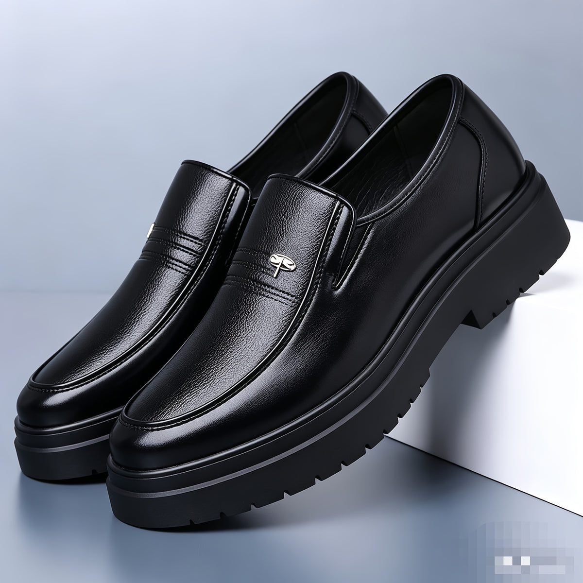 Men's Breathable Pointed Toe Oxford Shoes, Slip-On Formal & Casual
