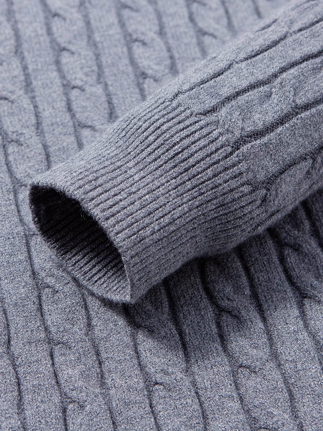 Men's Thick Winter Knit Sweater - High-Elastic Breathable Round Neck Pullover with Cross-Over Collar & Asymmetric Hem, Warm Casual Sweater for Fall/Winter, Machine Washable (Suitable for Daily Wear, Parties, Skiing) - Non- So