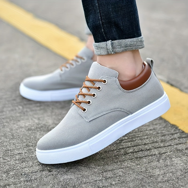 Classic Canvas Skate Shoes for Men in Spring And Summer - Breathable, Non-Slip, And Durable Lace-Up Sneakers, Perfect for Everyday Casual Wear