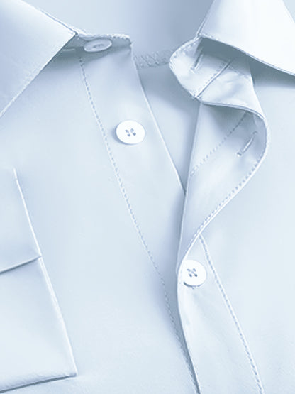 Men's All-Season Business Set: Long Sleeve Shirt & Formal Pants
