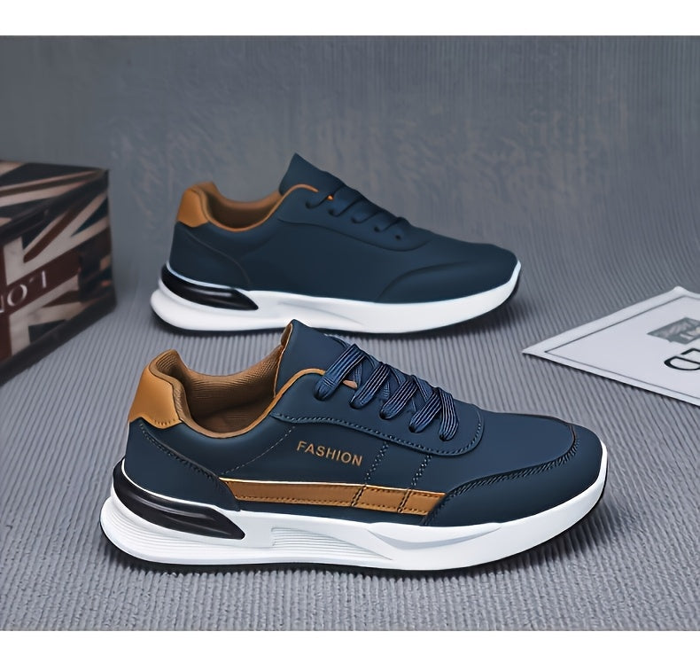 Men's Road Running Shoes, Large Size Men's Outdoor Hiking Shoes, Lace-up Walking Shoes, Training Shoes, Low-top Running Shoes, Trendy Skate Shoes, Student Casual Sneakers for Spring, Summer, Autumn, and All Seasons