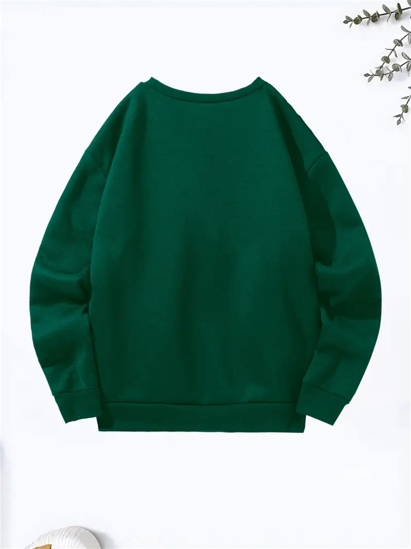 Women's Fleece-Lined Round Neck Pullover Sweatshirt - "JESUS" Christmas Print, Comfortable Loose Fit for All Seasons, Festive Holiday Design Casual Top