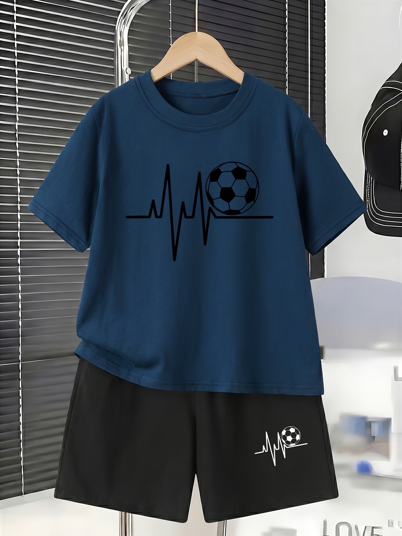 Boys' Casual Cotton T-Shirt and Shorts Set for Spring Summer