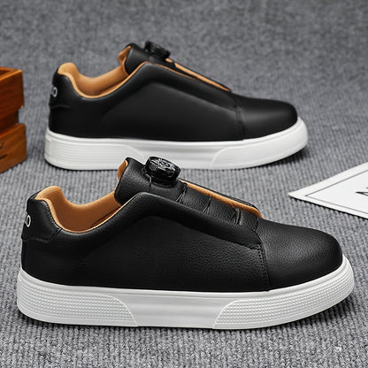 Men's Casual Skate Shoes PU Upper PVC Sole, 3 Colors