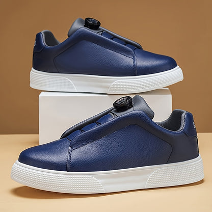Men's Casual Skate Shoes PU Upper PVC Sole, 3 Colors
