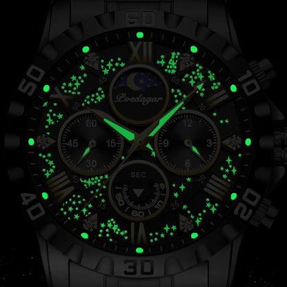 POEDAGAR Men's Quartz Business Watch with Calendar & Waterproof