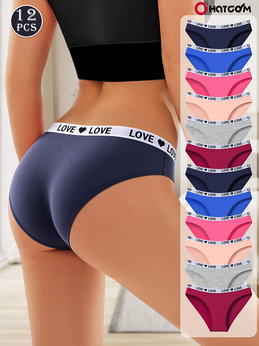 12-Pack Women’s Cotton Briefs – Soft, Breathable, Comfortable