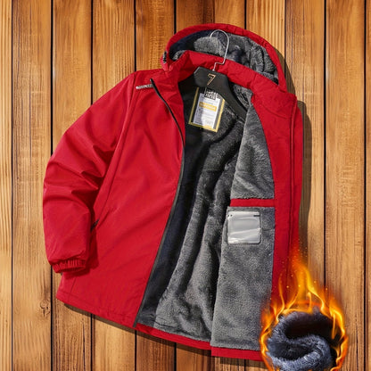 Men'S Fleece Jacket - Full-Zip Hooded Coat with Zippered Pockets, All-Season Lightweight Outerwear for Gym, Hiking, Everyday - - Easy-Care Polyester Jacket for Teens & Adults, Gym Apparel, Sporty Design, Durable Fabric, Activ