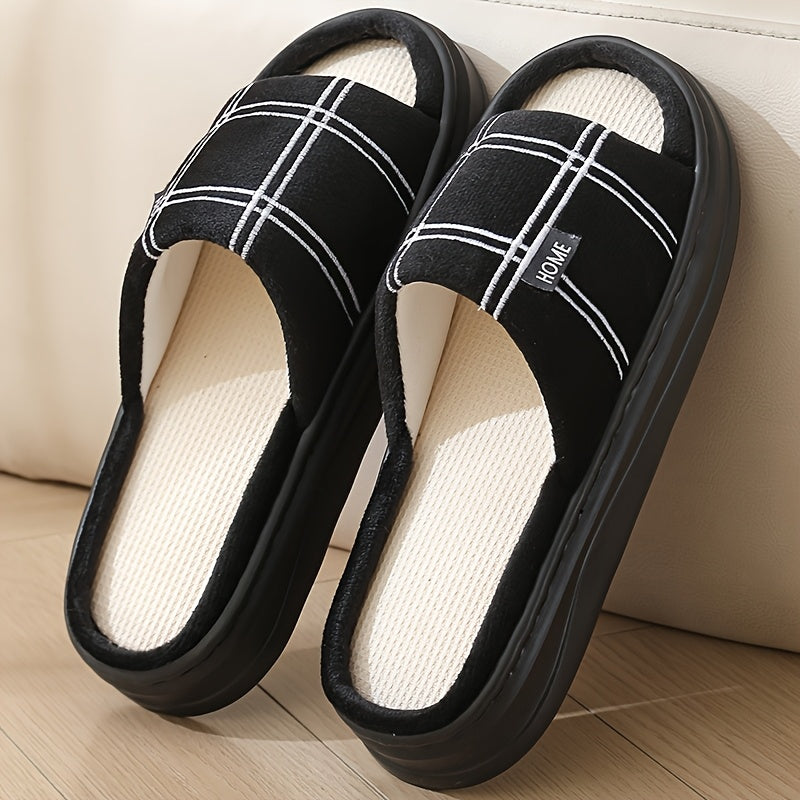 Men's Summer Indoor Casual Slip-On Fabric Slippers