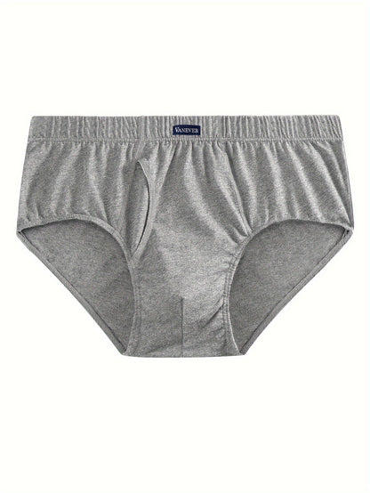 Men's Mid-Rise Cotton Stretch Briefs - Soft, Breathable 3-Pack