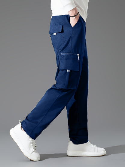 Men's Loose Fit Vintage Cargo Pants with Multiple Pockets