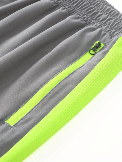 Men'S Casual Patchwork Athletic Suit Comfortable And Good Wear Coat And Long Pants Tracksuit