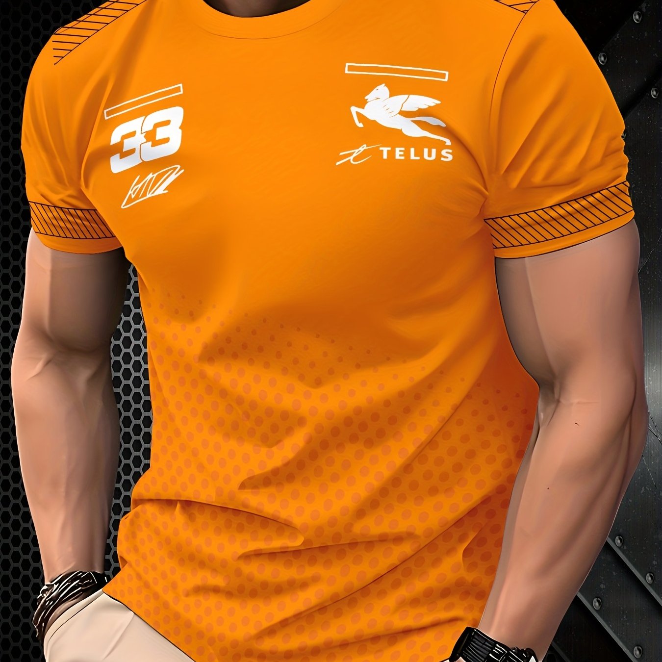Men's Casual Breathable T-Shirt - Moisture-Wicking Lightweight Fabric, Regular Fit Round Neck, Solid Color for Outdoor  Casual Attire, Machine Washable, T-shirt Stylish, Vibrant Graphic Tee, Leisure Outfit, Classic Design, D