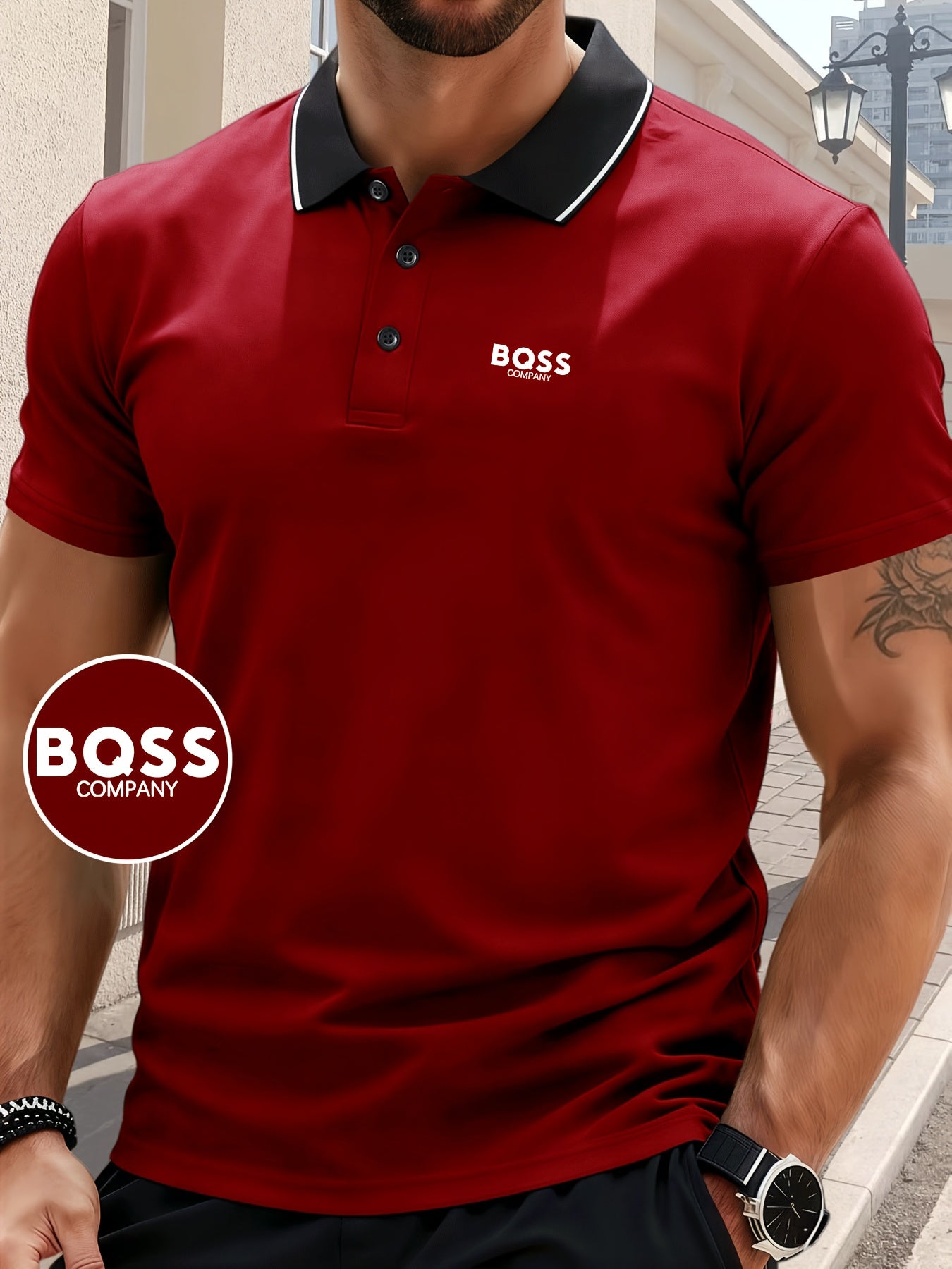 S8 Men'S Quick-Dry Polo Shirt | 4518 Stylish BQSS Design, Airy And Comfortable for Workouts, Casual Wear, And Trendy Lightweight And Sturdy Top with Short Sleeves And Button Features - ayq