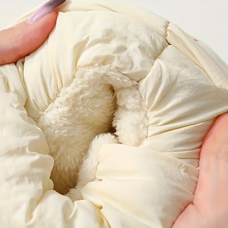 Men'S & Women'S Slip-On Snow Boots - Winter Warmth with Plush Lining, Soft Fabric Upper & Cushioned EVA Sole, Round Toe Short Ankle Boots for Indoor/Outdoor Use, Unisex Casual Footwear in Black/Gray/Navy Blue - All-Season Com