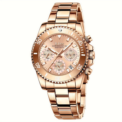 Rose Gold Women’s Fashion Watch with Stainless Steel Band