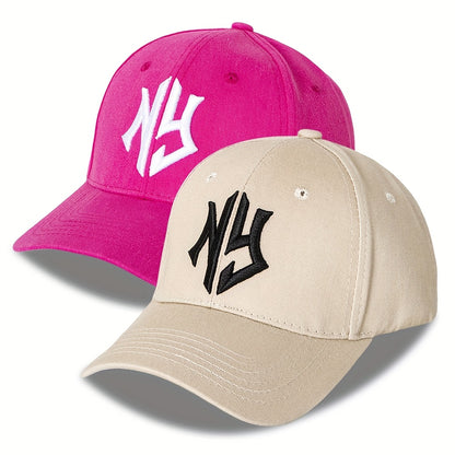 Unisex Embroidered Baseball Caps for Couples - Lightweight Casual Hats